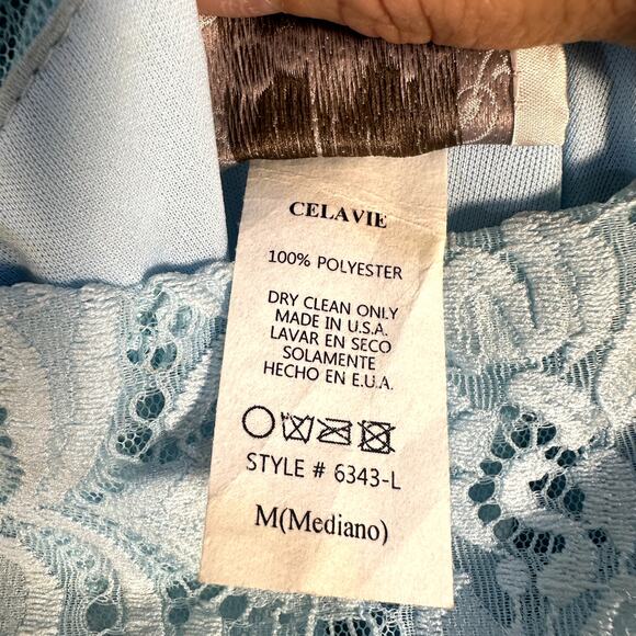 Celavie Lace Formal Gown M Long Maxi Off Shoulder Romantic Embellished Dress USA - Picture 10 of 10